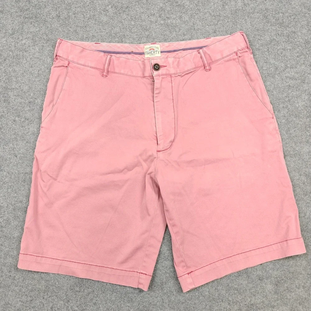 Faherty Shorts Mens 33 Pink 9